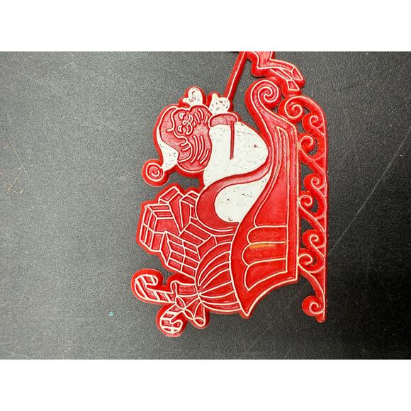 Vintage Santa Claus Red Christmas Cake topper - Picture 5 of 5